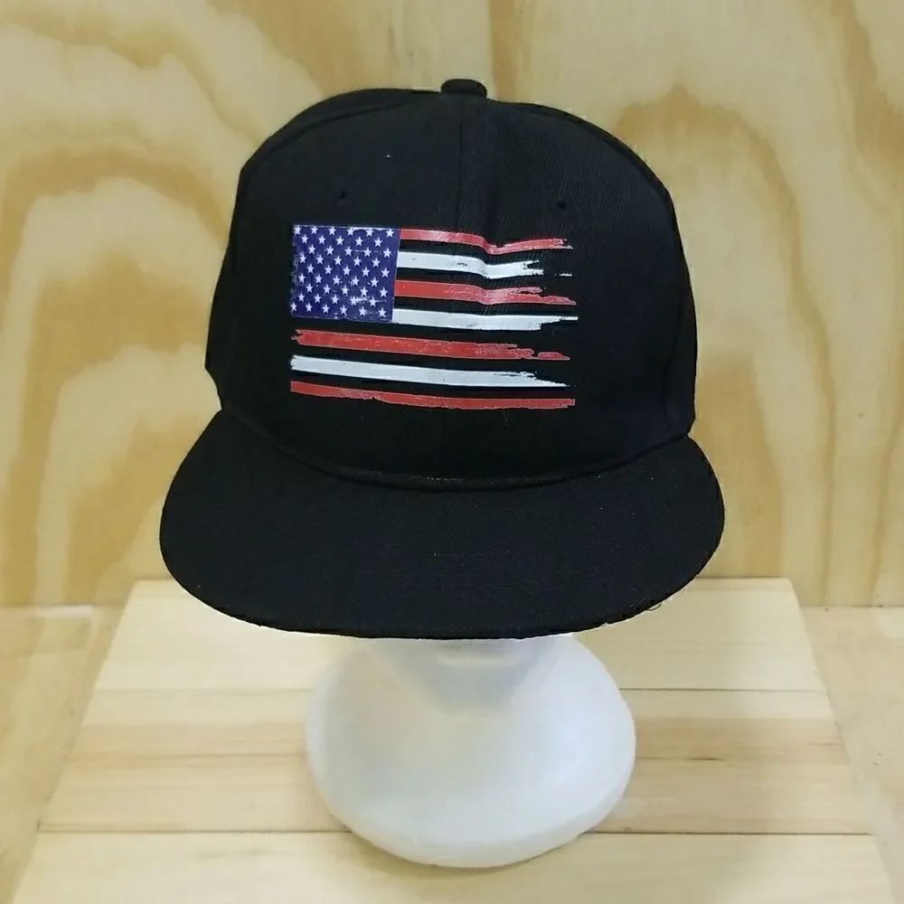 Vintage USA flag rustic Snapbaback hat Unisex